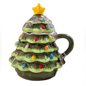 🎄Christmas Tree Mug with Lid 90th Anniversary Special NWT